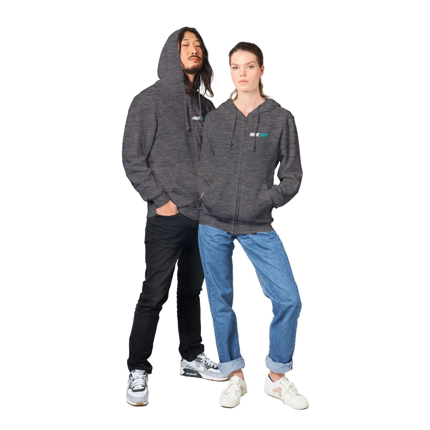 RIDE365 Premium Unisex Zip Hoodies