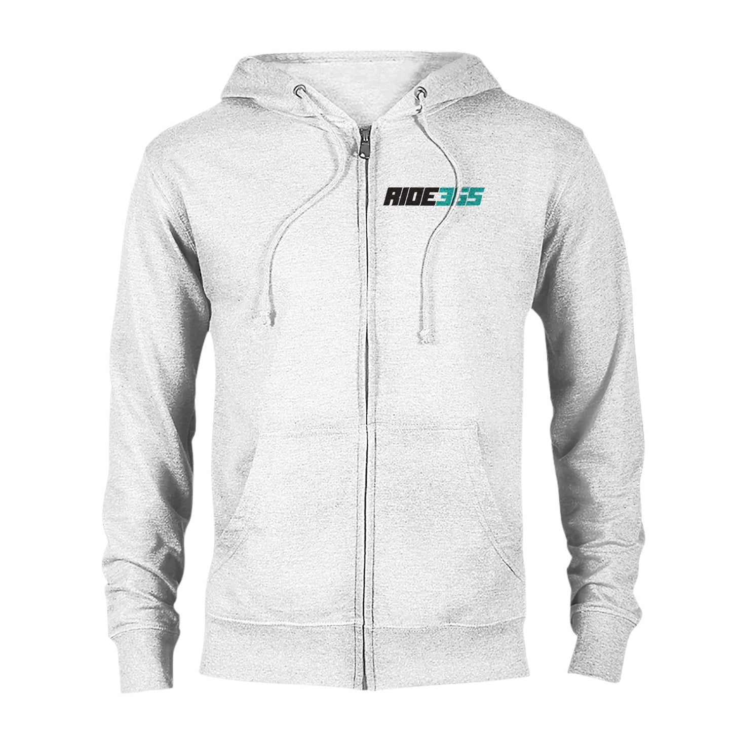 RIDE365 Classic Zip Hoodie White/Teal